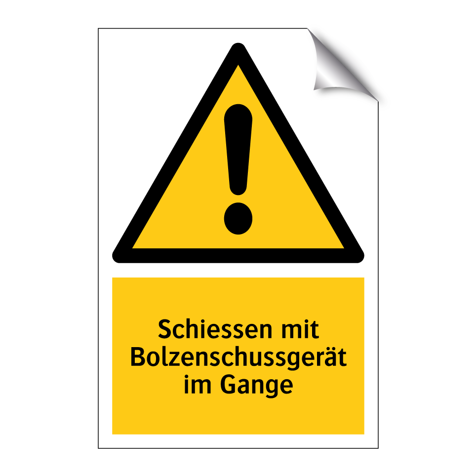 Schiessen mit Bolzenschussgerät im Gange