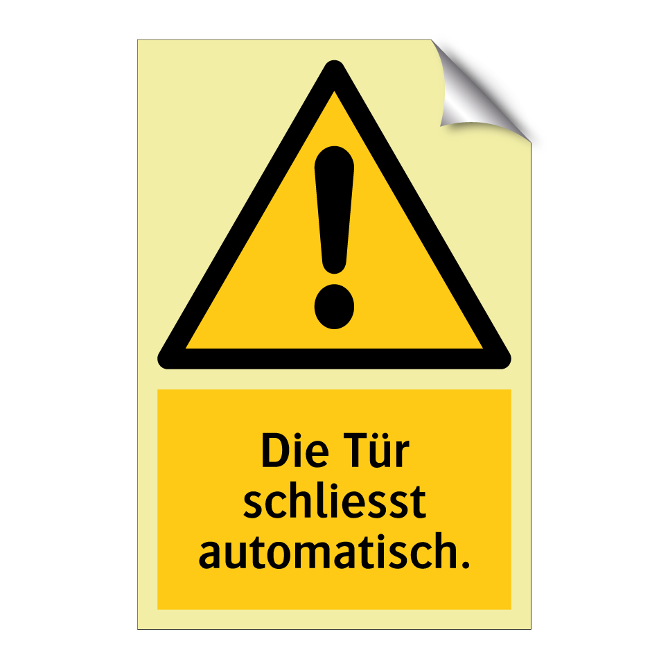 Die Tür schliesst automatisch.