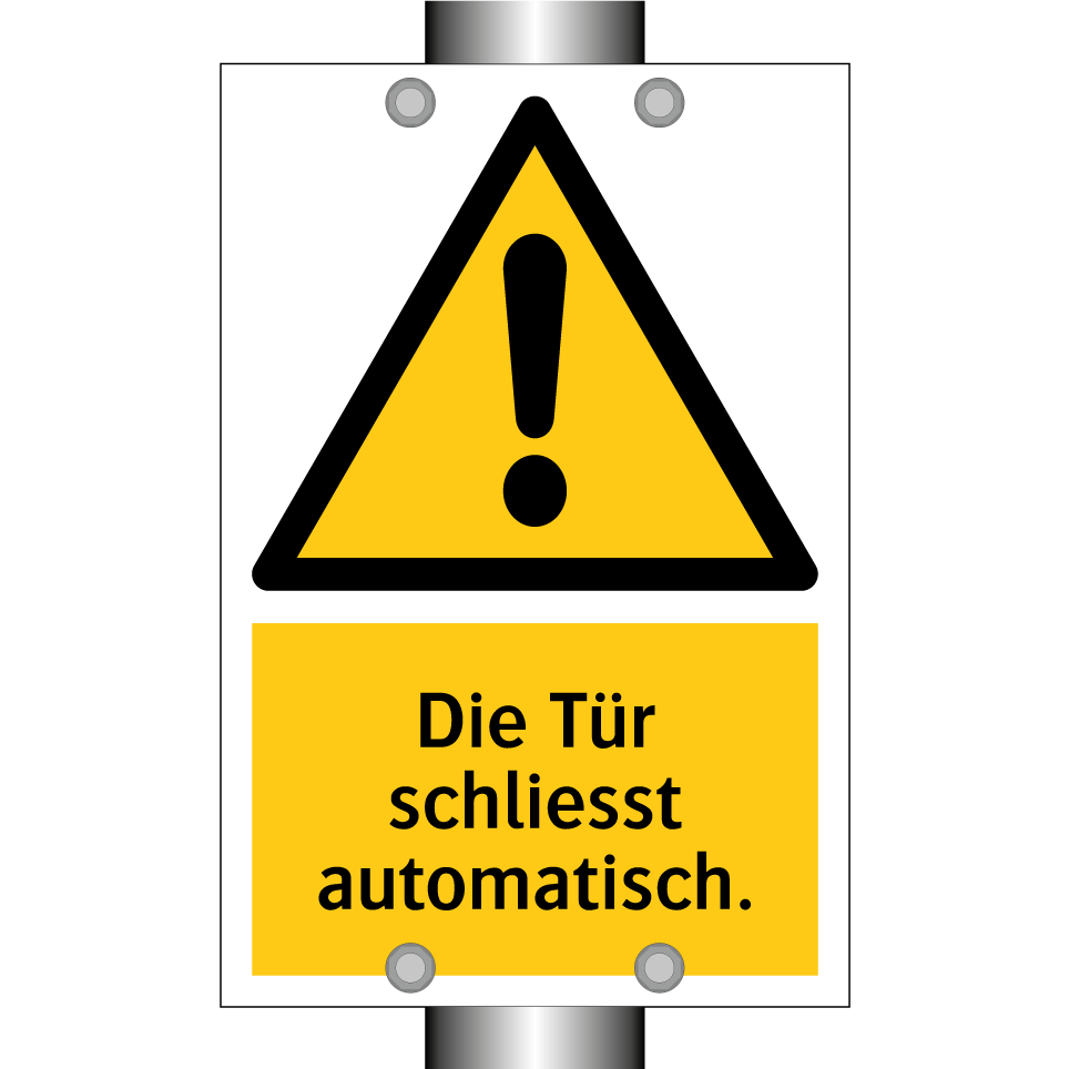 Die Tür schliesst automatisch.