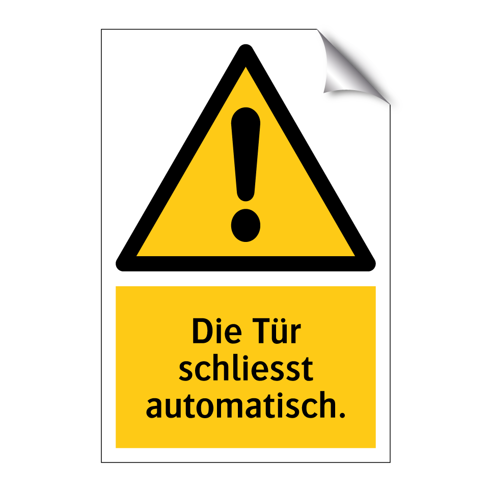 Die Tür schliesst automatisch.