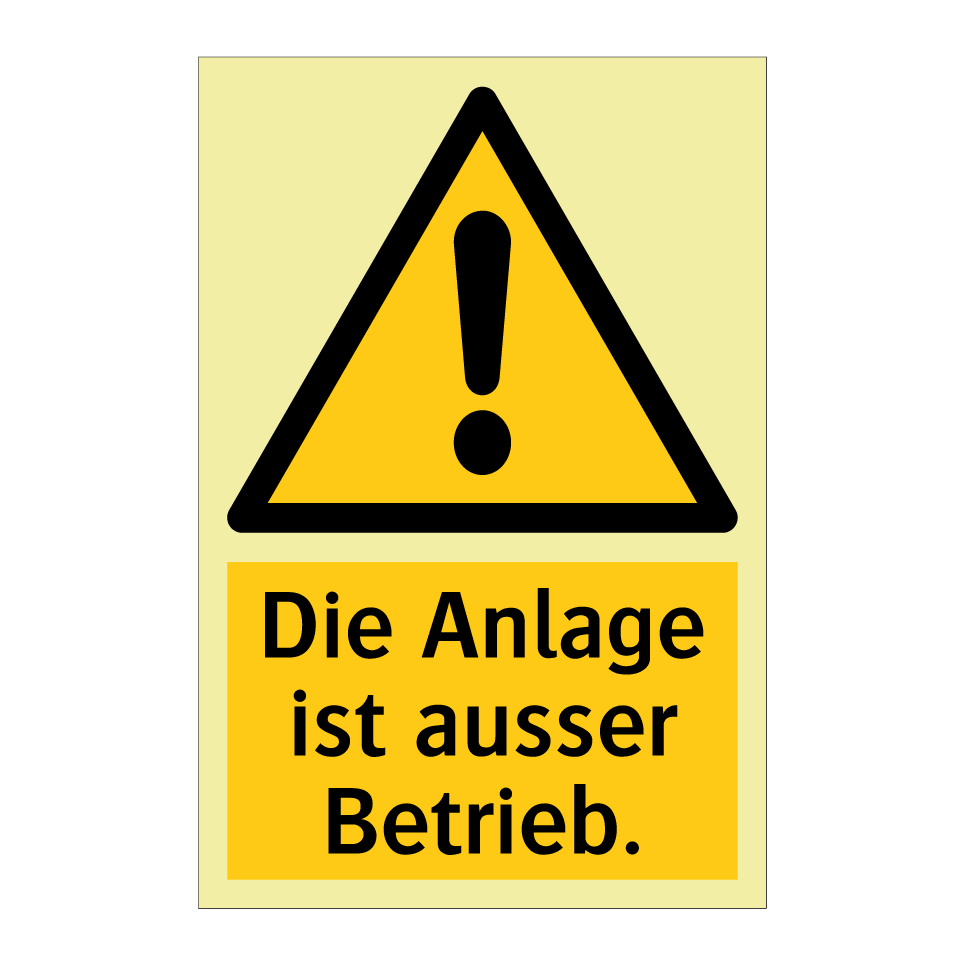 Die Anlage ist ausser Betrieb.