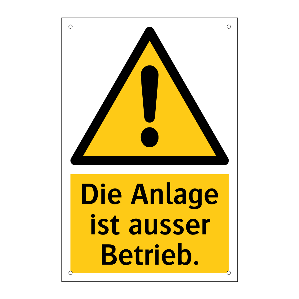 Die Anlage ist ausser Betrieb.