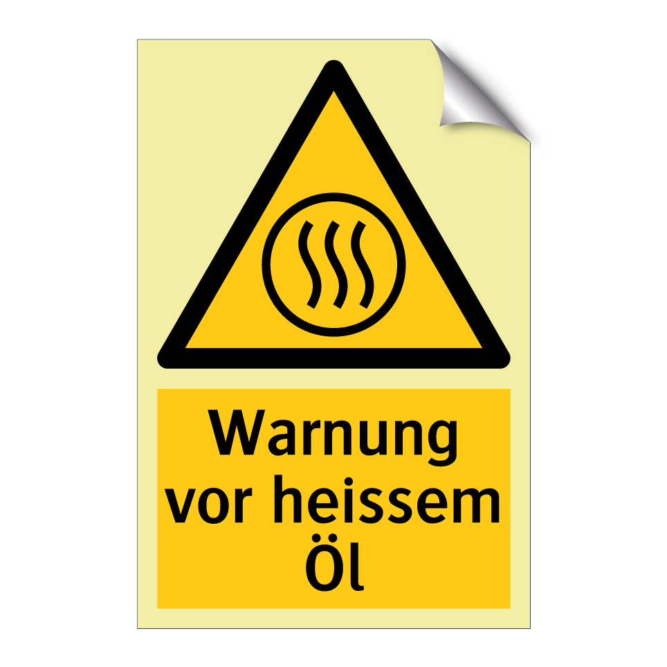 Warnung vor heissem Öl