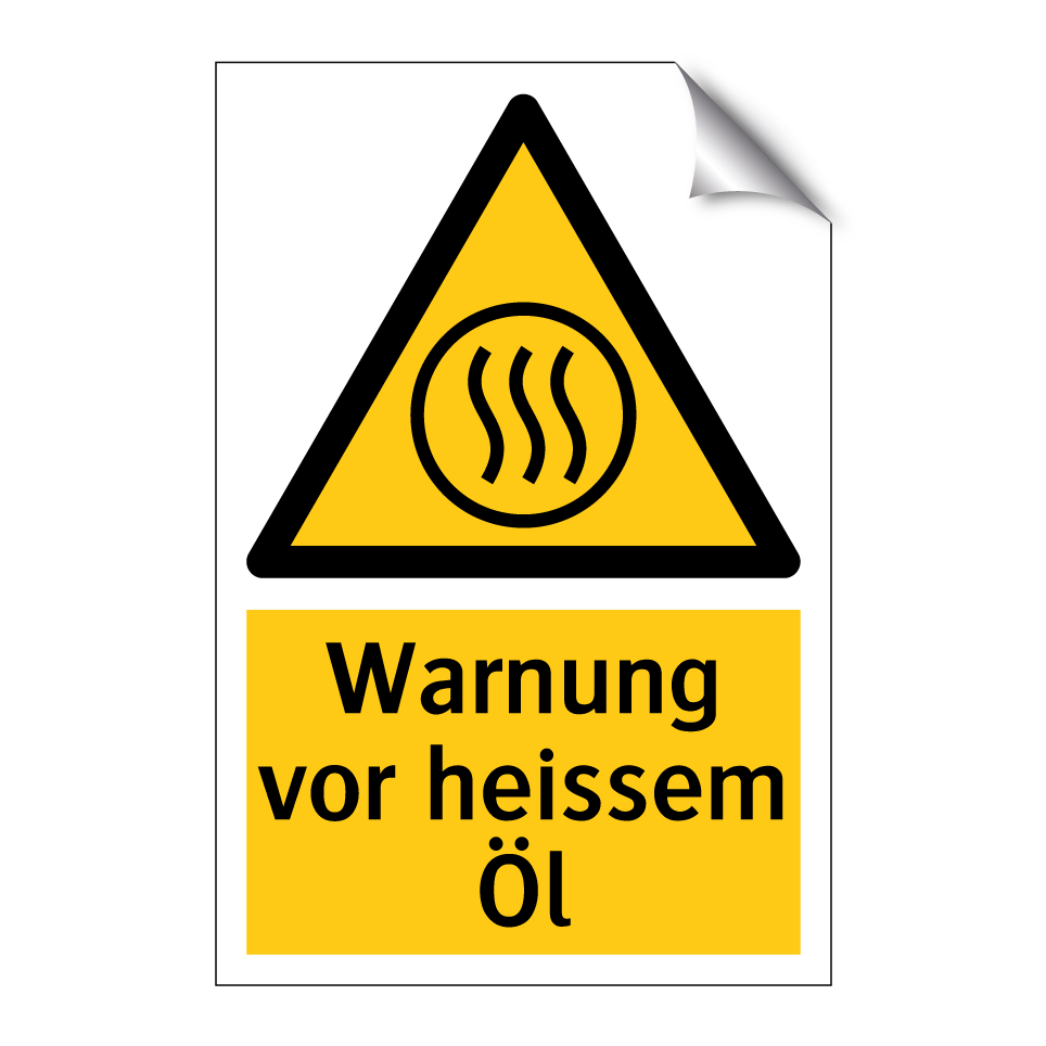 Warnung vor heissem Öl