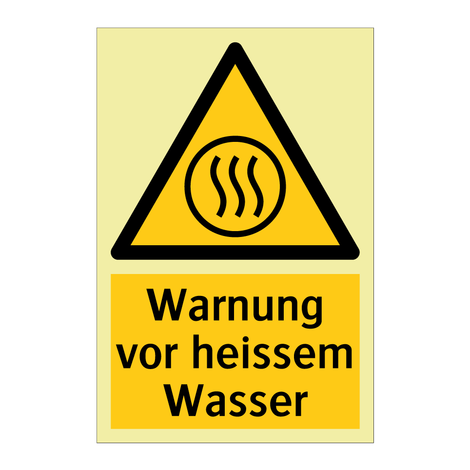 Warnung vor heissem Wasser