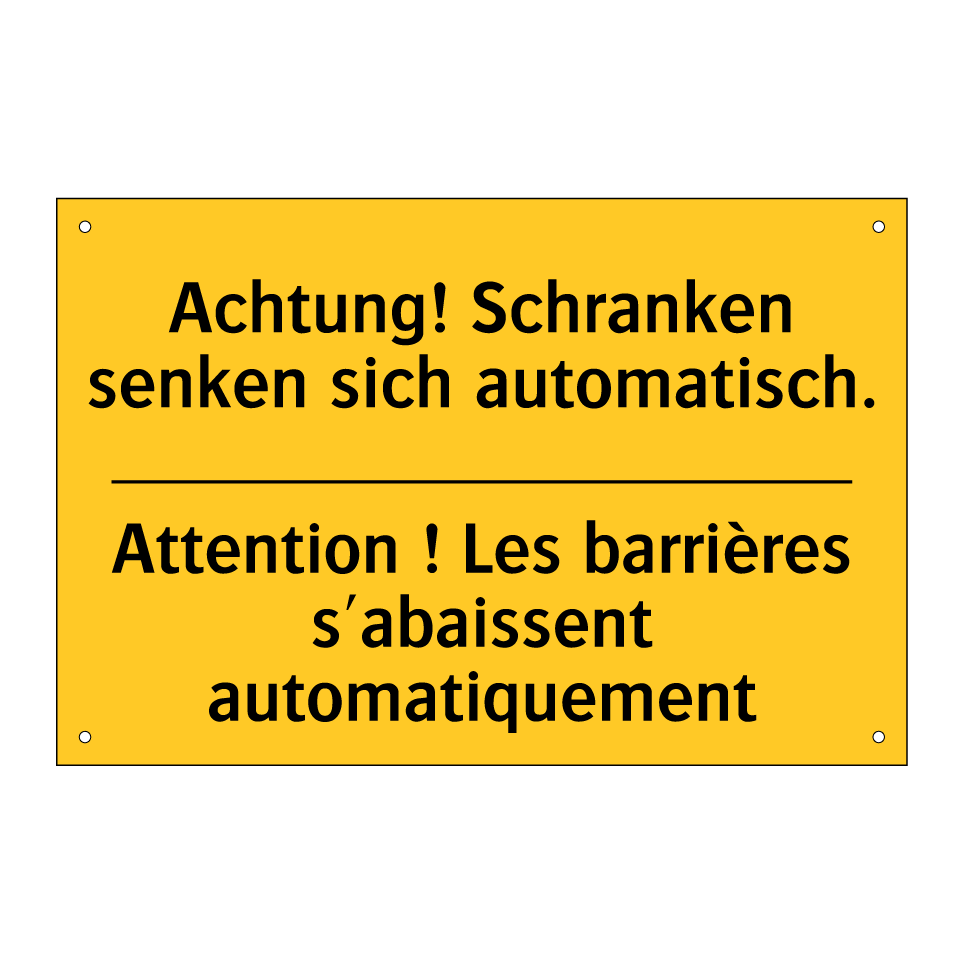 Achtung! Schranken senken sich  /.../ - Attention ! Les barrières s'abaissent  /.../