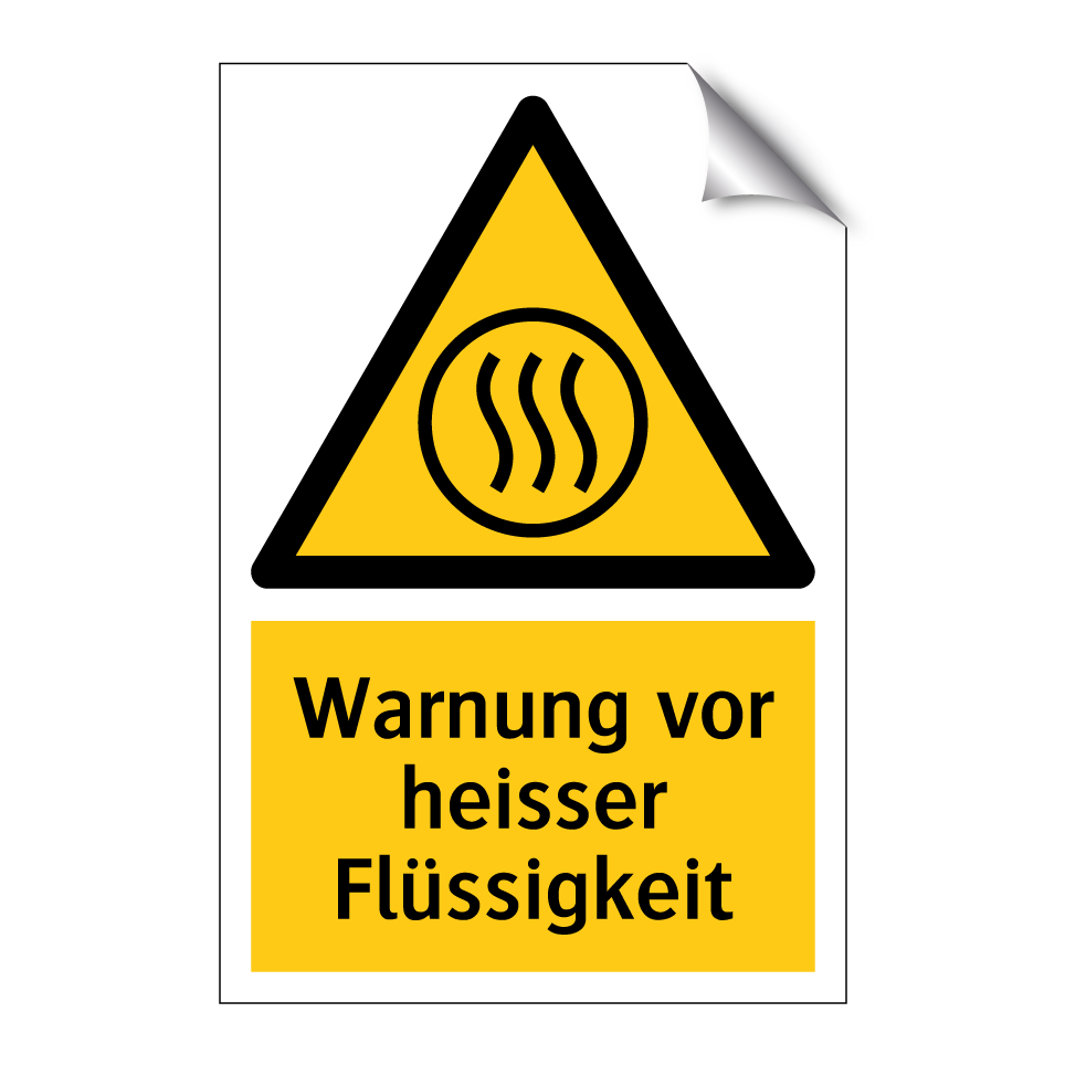 Warnung vor heisser Flüssigkeit