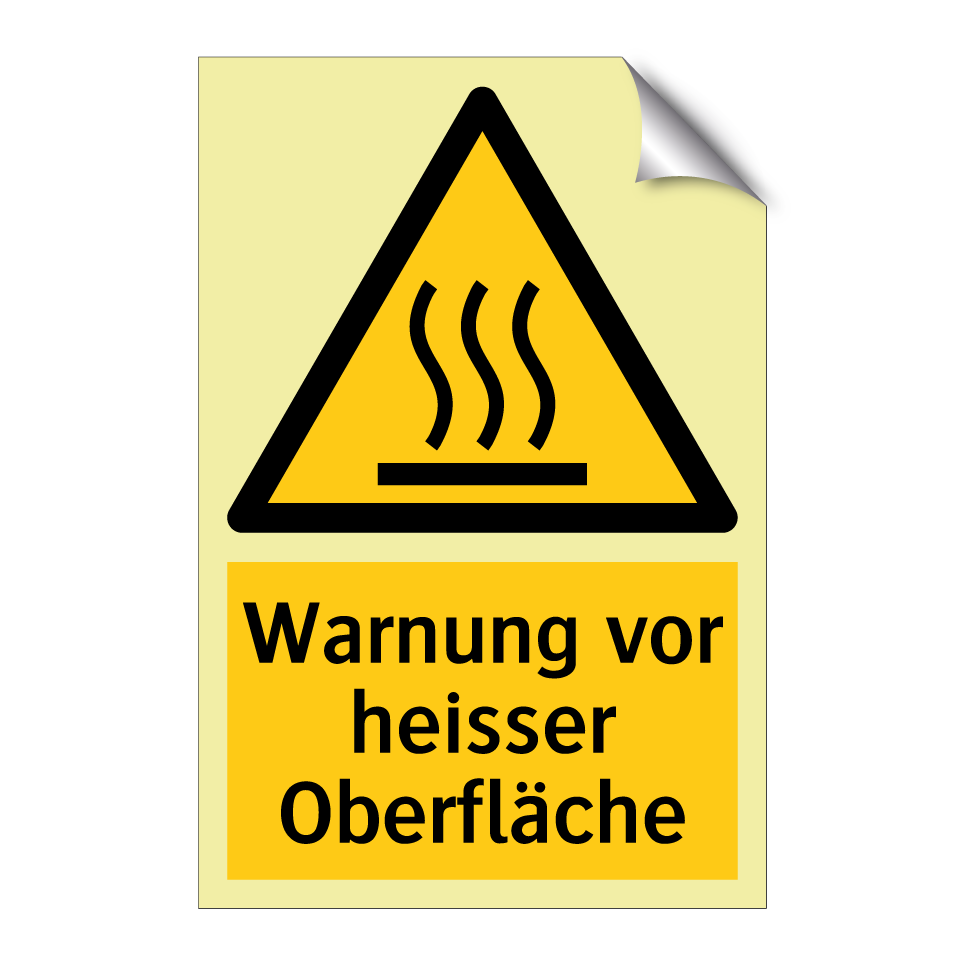 Warnung vor heisser Oberfläche