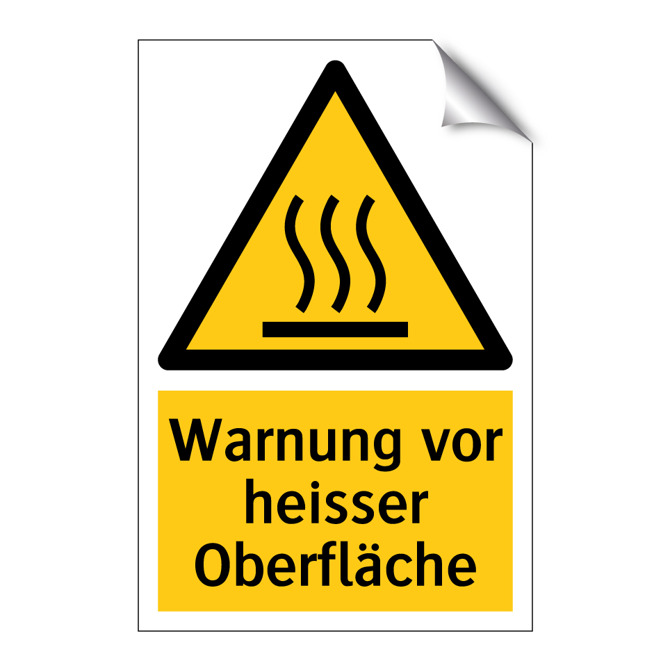 Warnung vor heisser Oberfläche