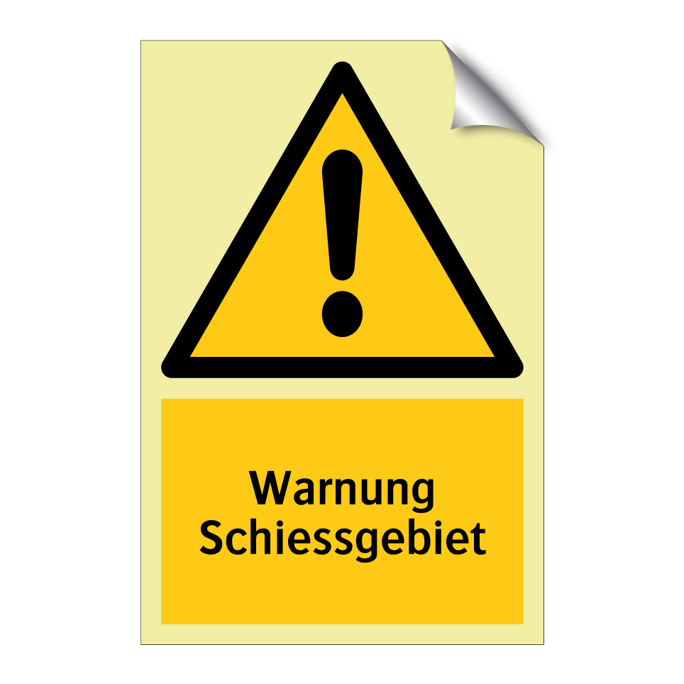 Warnung Schiessgebiet
