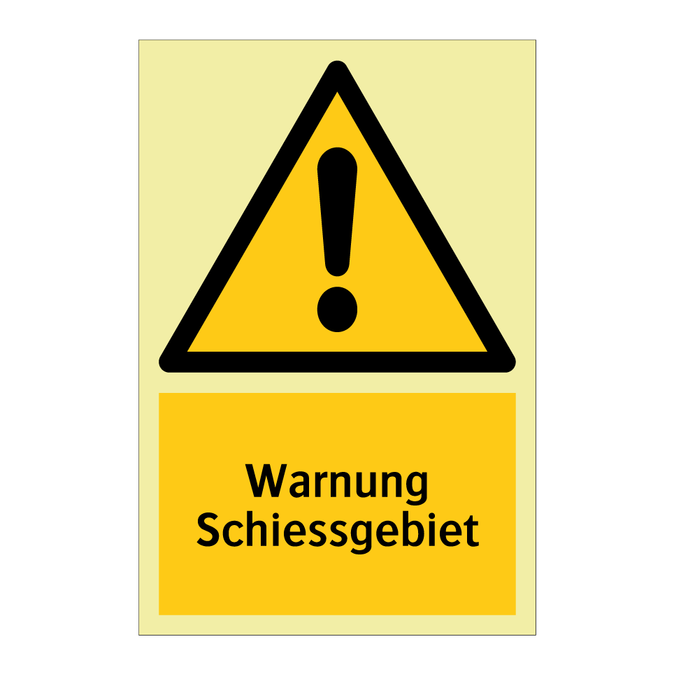 Warnung Schiessgebiet