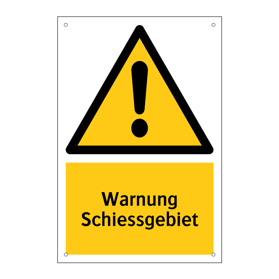 Warnung Schiessgebiet
