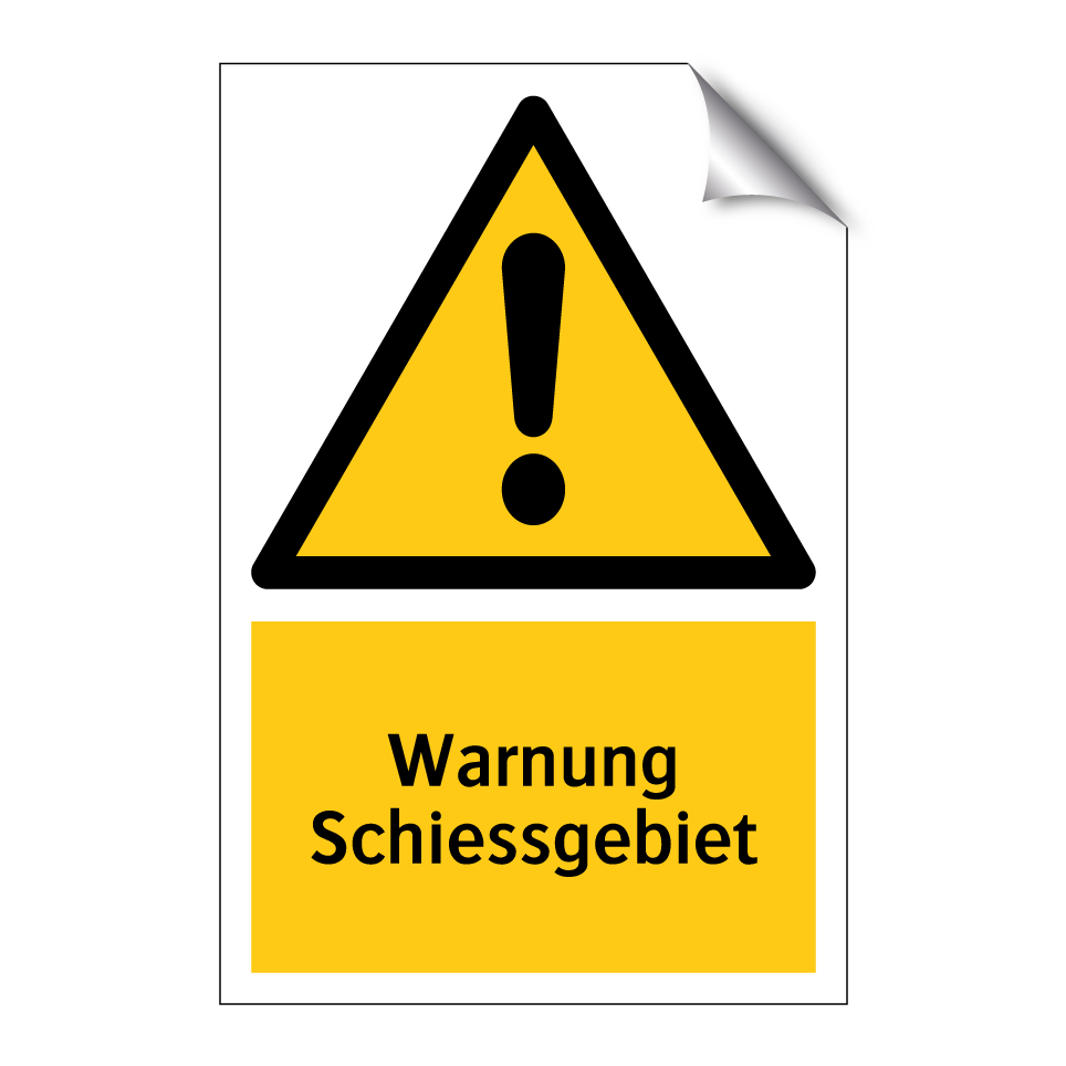 Warnung Schiessgebiet