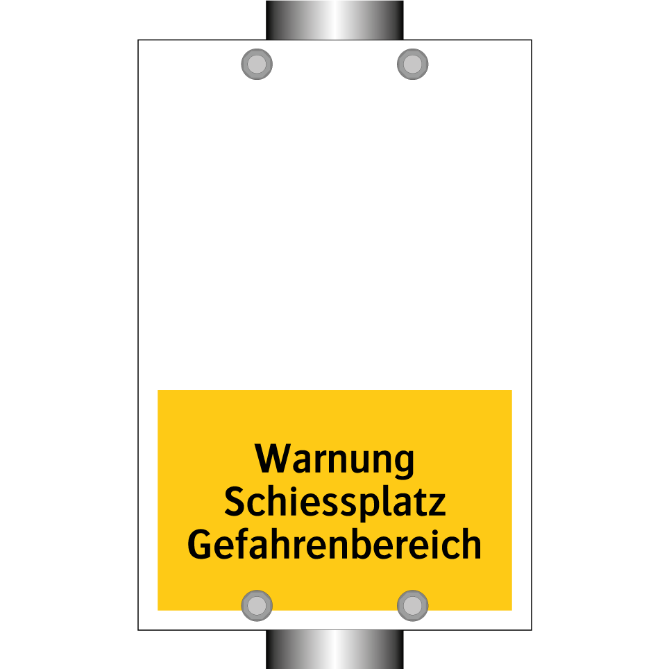 Warnung Schiessplatz Gefahrenbereich