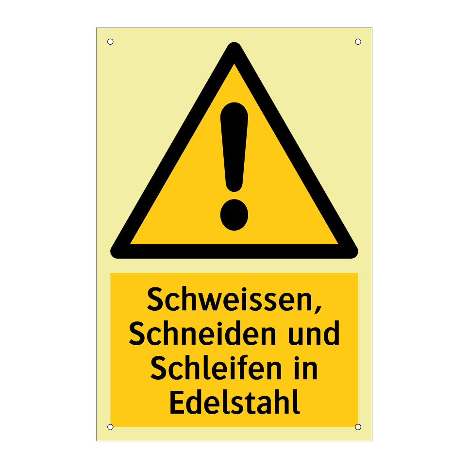 Schweissen, Schneiden und Schleifen in Edelstahl