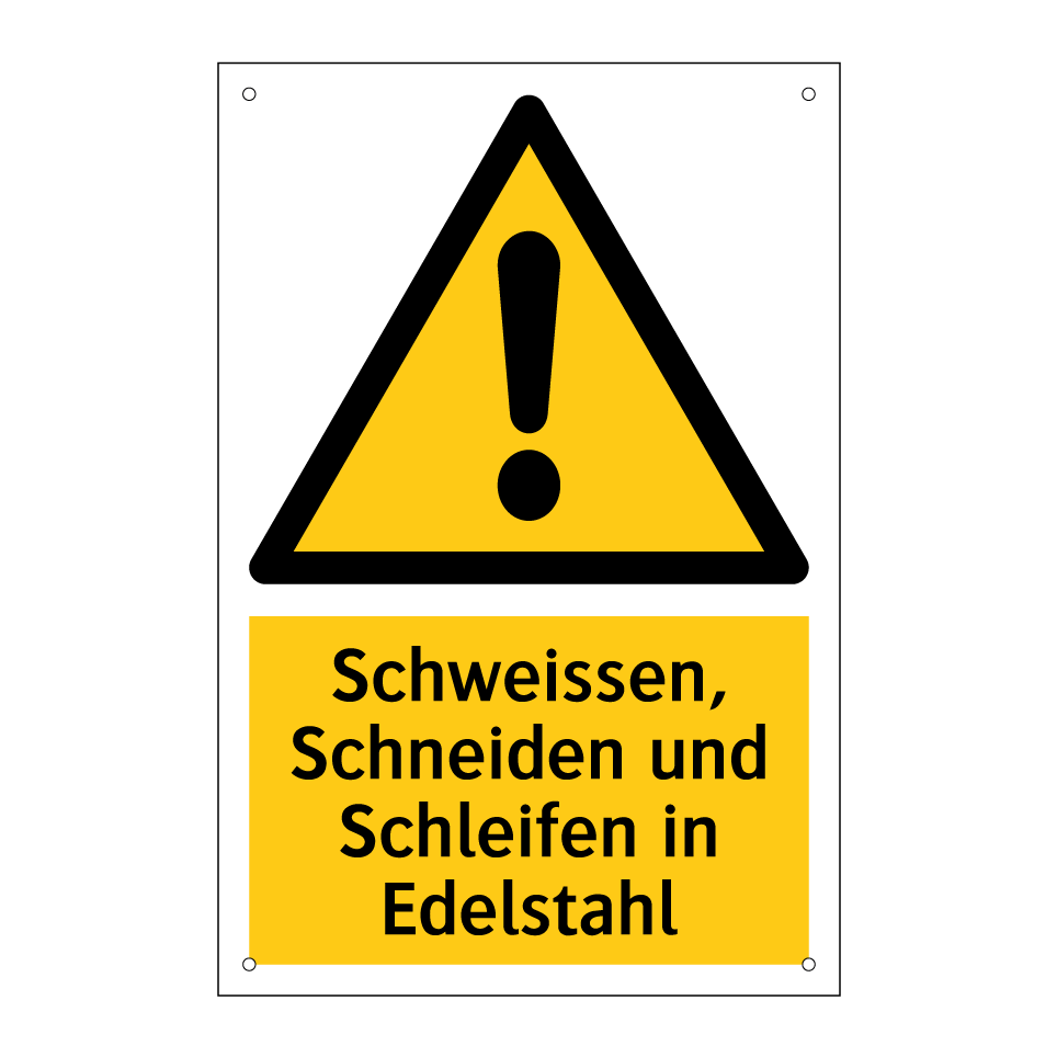 Schweissen, Schneiden und Schleifen in Edelstahl