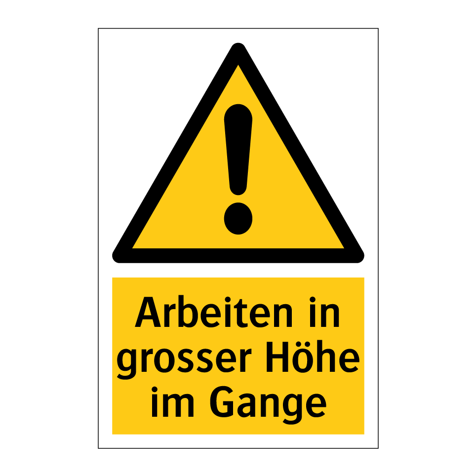 Arbeiten in grosser Höhe im Gange