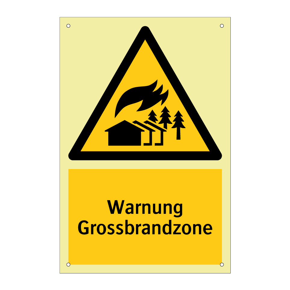 Warnung Grossbrandzone