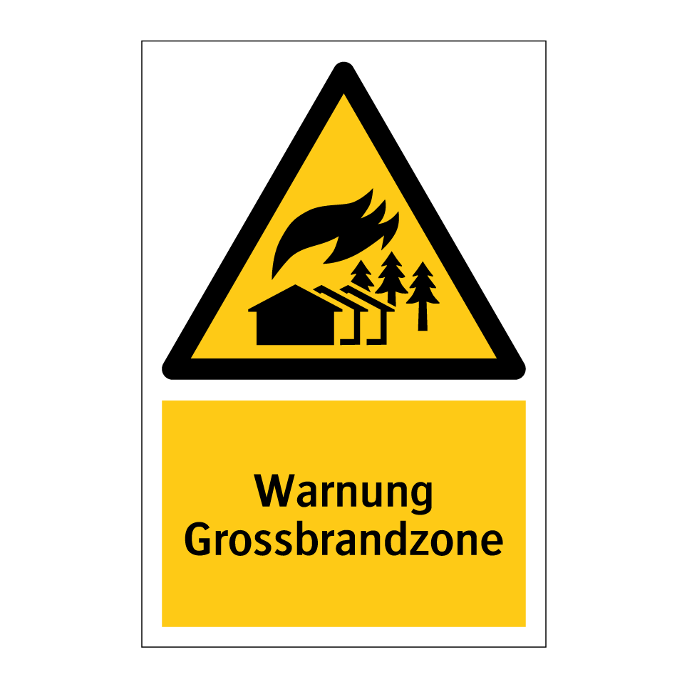 Warnung Grossbrandzone