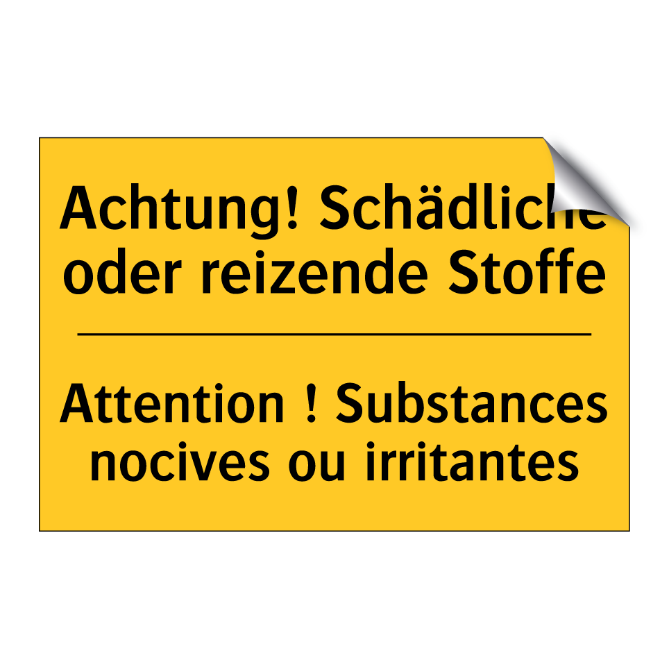 Achtung! Schädliche oder reizende  /.../ - Attention ! Substances nocives  /.../