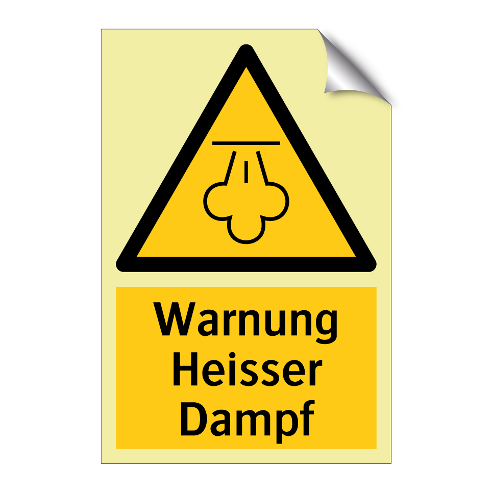 Warnung Heisser Dampf