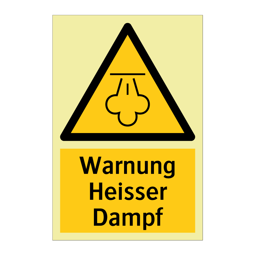 Warnung Heisser Dampf