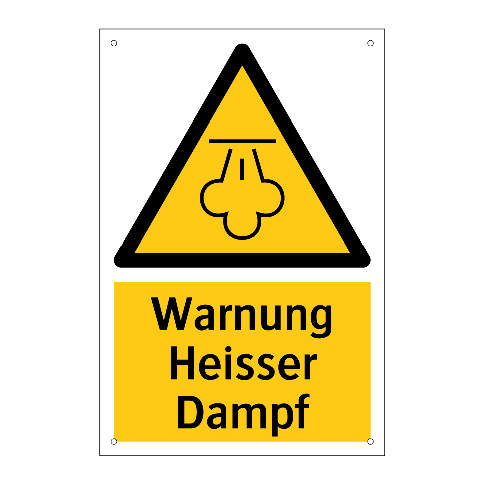 Warnung Heisser Dampf