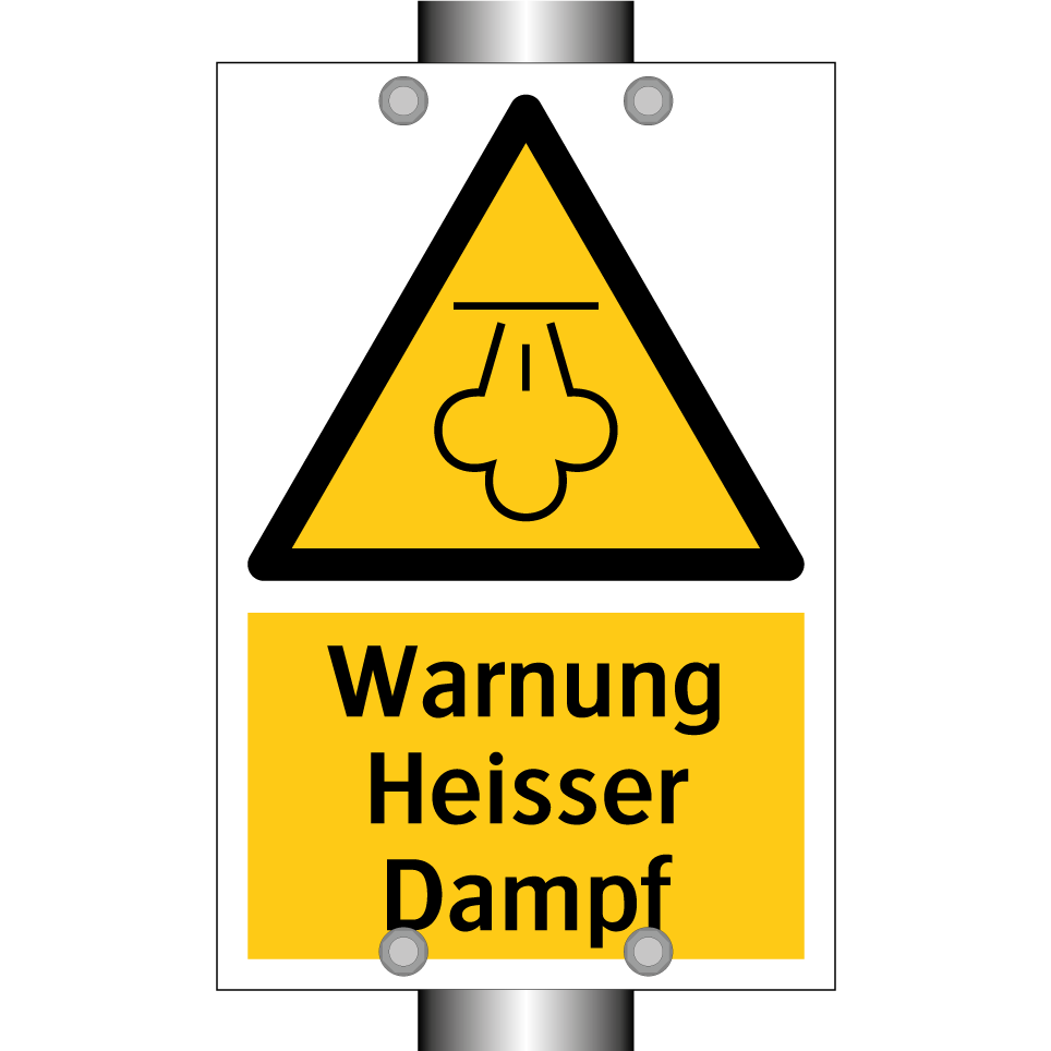 Warnung Heisser Dampf