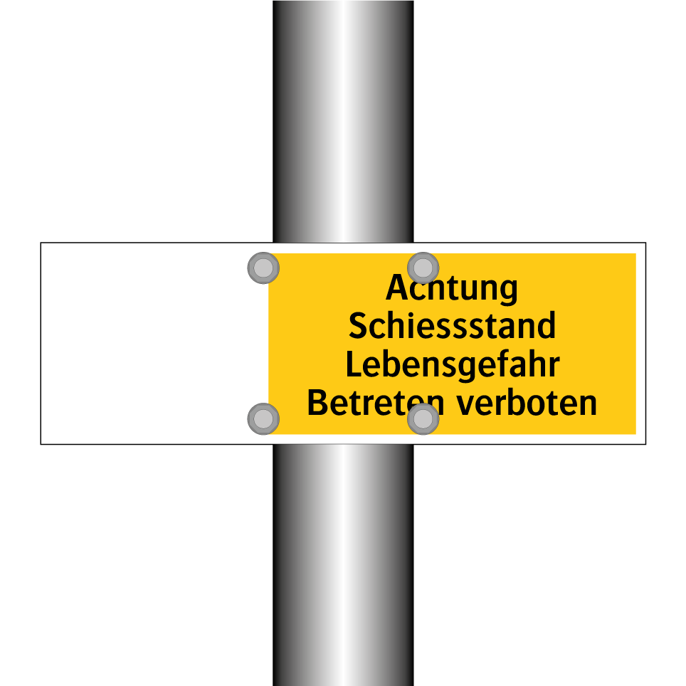 Achtung Schiessstand Lebensgefahr Betreten verboten
