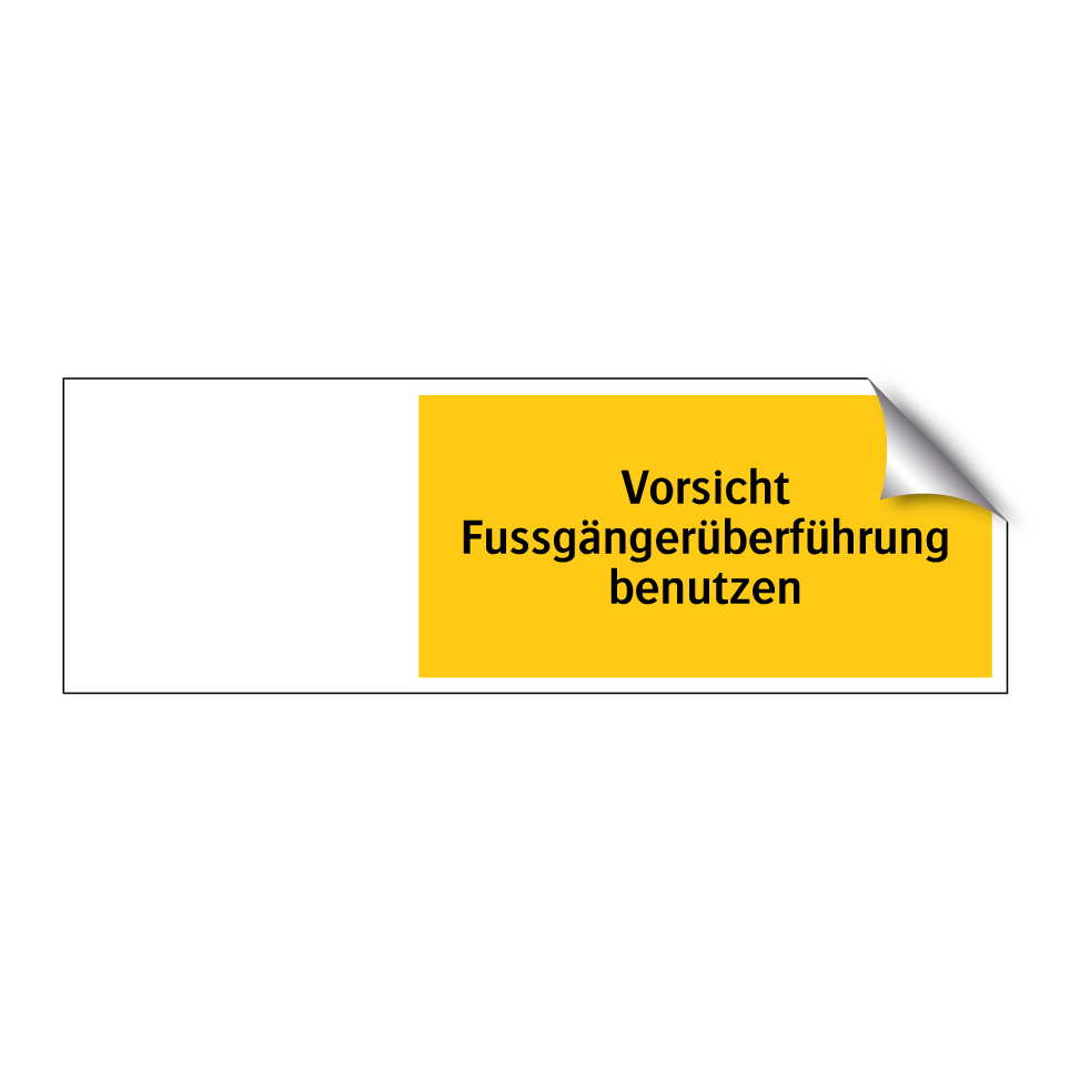 Vorsicht Fussgängerüberführung benutzen