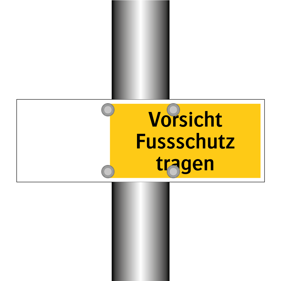 Vorsicht Fussschutz tragen