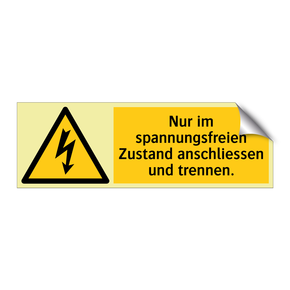 Nur im spannungsfreien Zustand anschliessen und trennen.