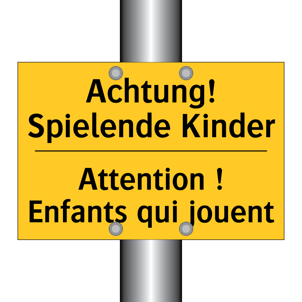 Achtung! Spielende Kinder - Attention ! Enfants qui jouent