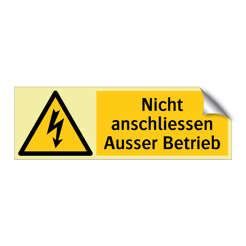 Nicht anschliessen Ausser Betrieb