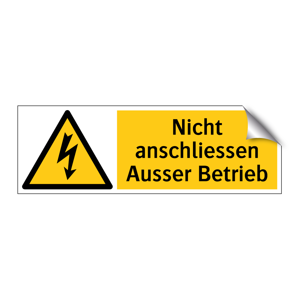 Nicht anschliessen Ausser Betrieb