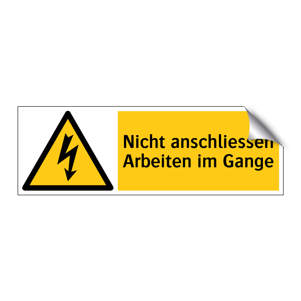 Nicht anschliessen Arbeiten im Gange