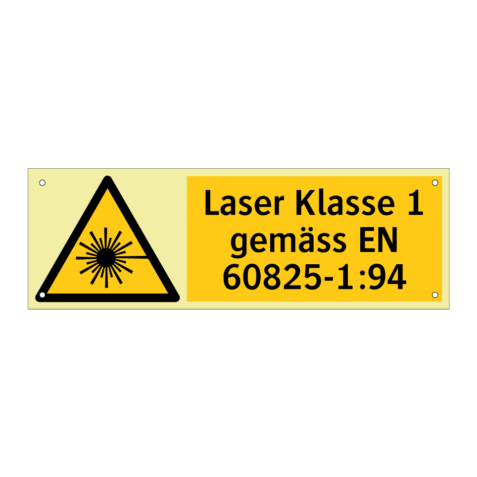 Laser Klasse 1 gemäss EN 60825-1:94