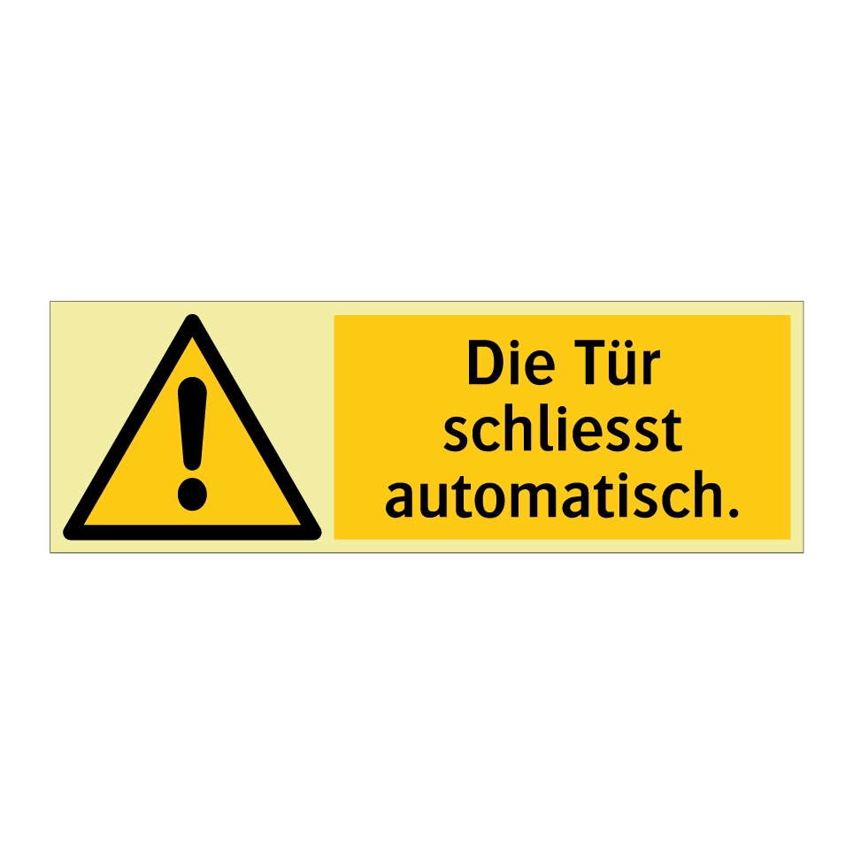 Die Tür schliesst automatisch.