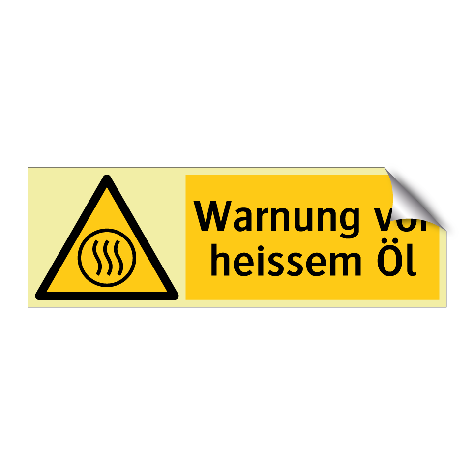 Warnung vor heissem Öl