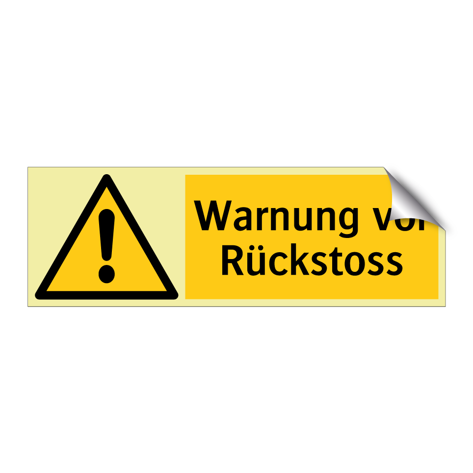 Warnung vor Rückstoss
