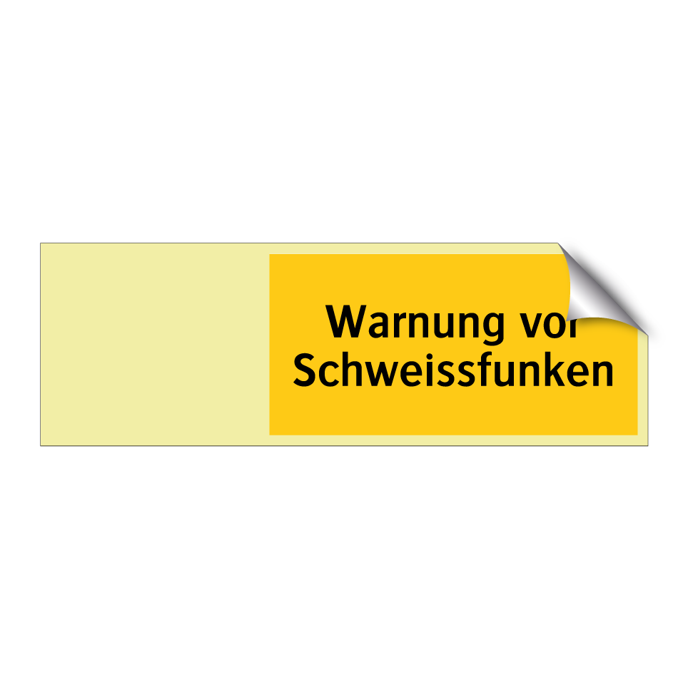 Warnung vor Schweissfunken