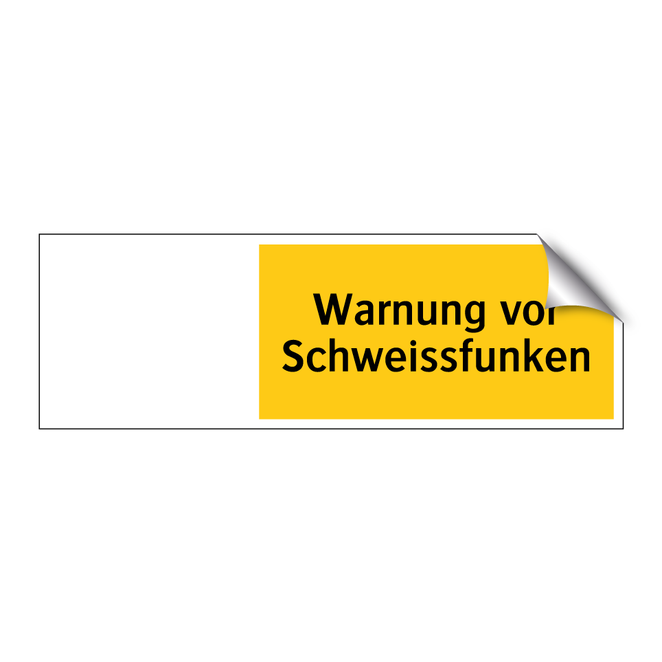 Warnung vor Schweissfunken