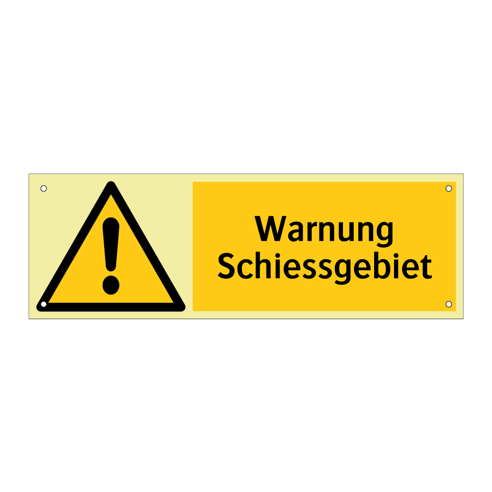 Warnung Schiessgebiet