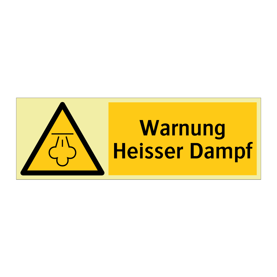 Warnung Heisser Dampf