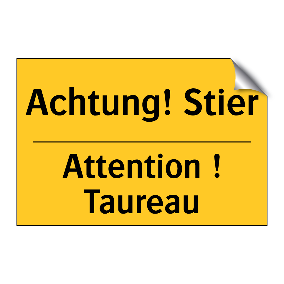 Achtung! Stier - Attention ! Taureau