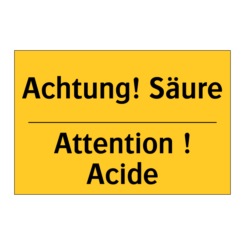 Achtung! Säure - Attention ! Acide