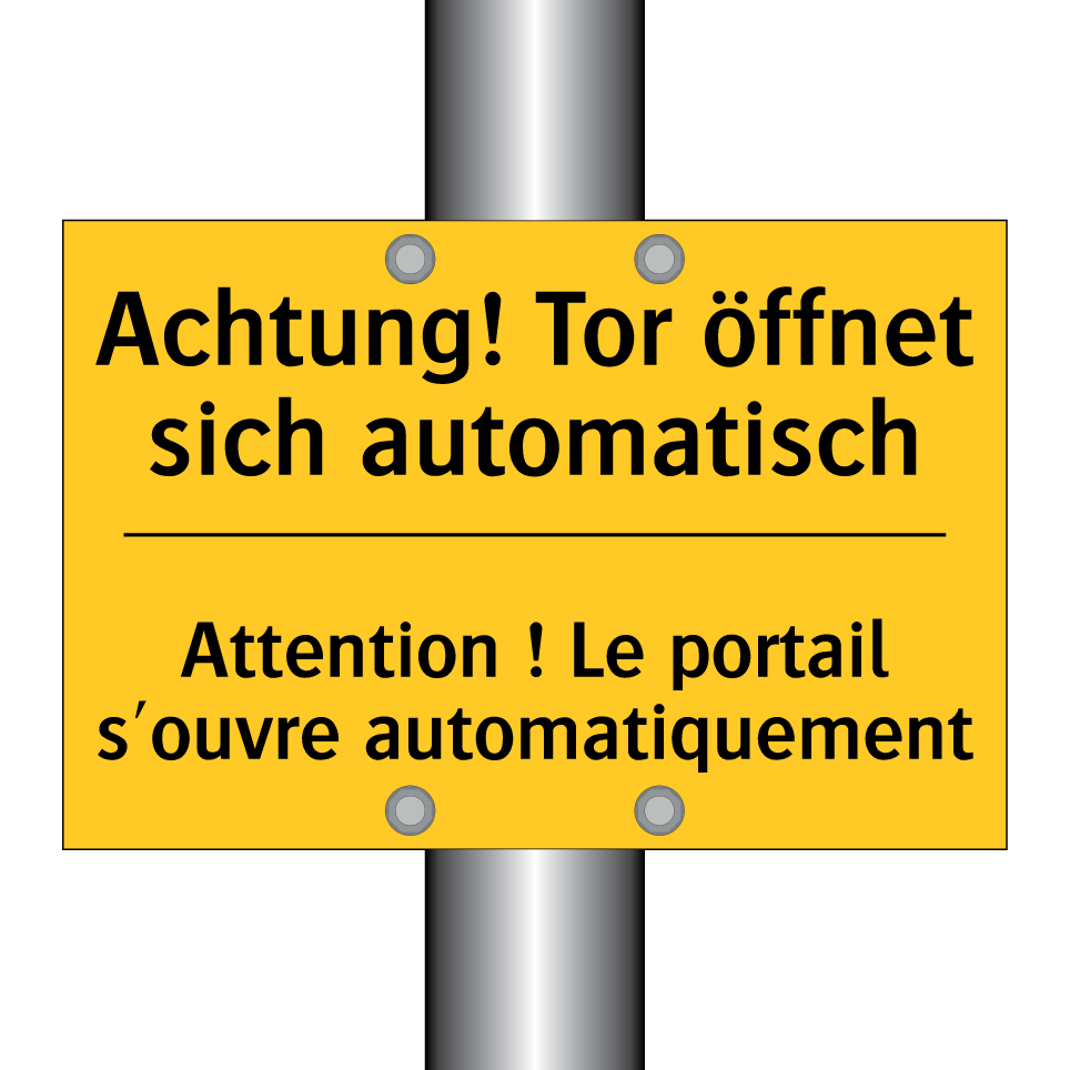 Achtung! Tor öffnet sich automatisch /.../ - Attention ! Le portail s'ouvre  /.../