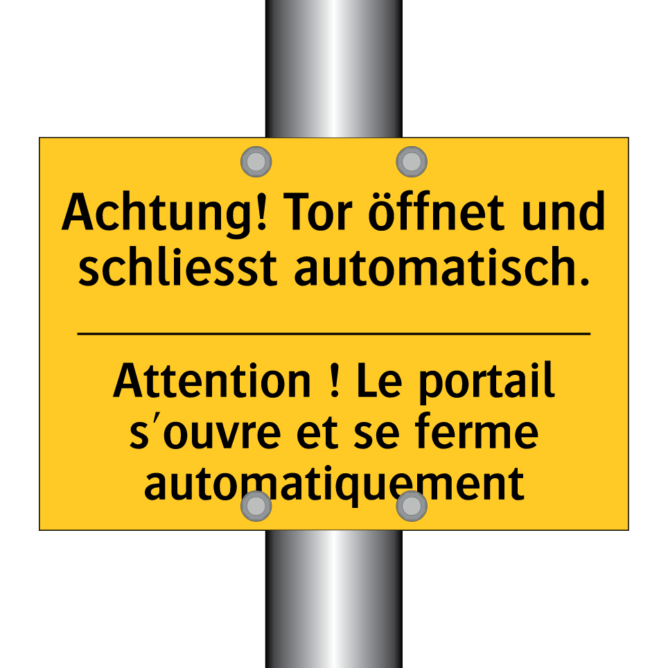 Achtung! Tor öffnet und schliesst  /.../ - Attention ! Le portail s'ouvre  /.../