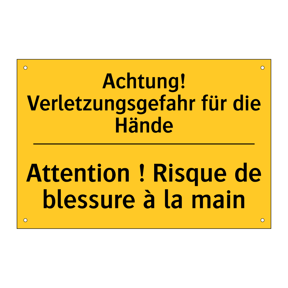 Achtung! Verletzungsgefahr für  /.../ - Attention ! Risque de blessure  /.../