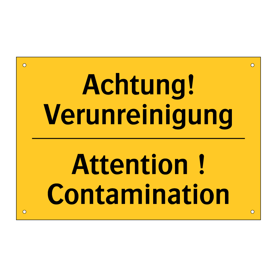 Achtung! Verunreinigung - Attention ! Contamination